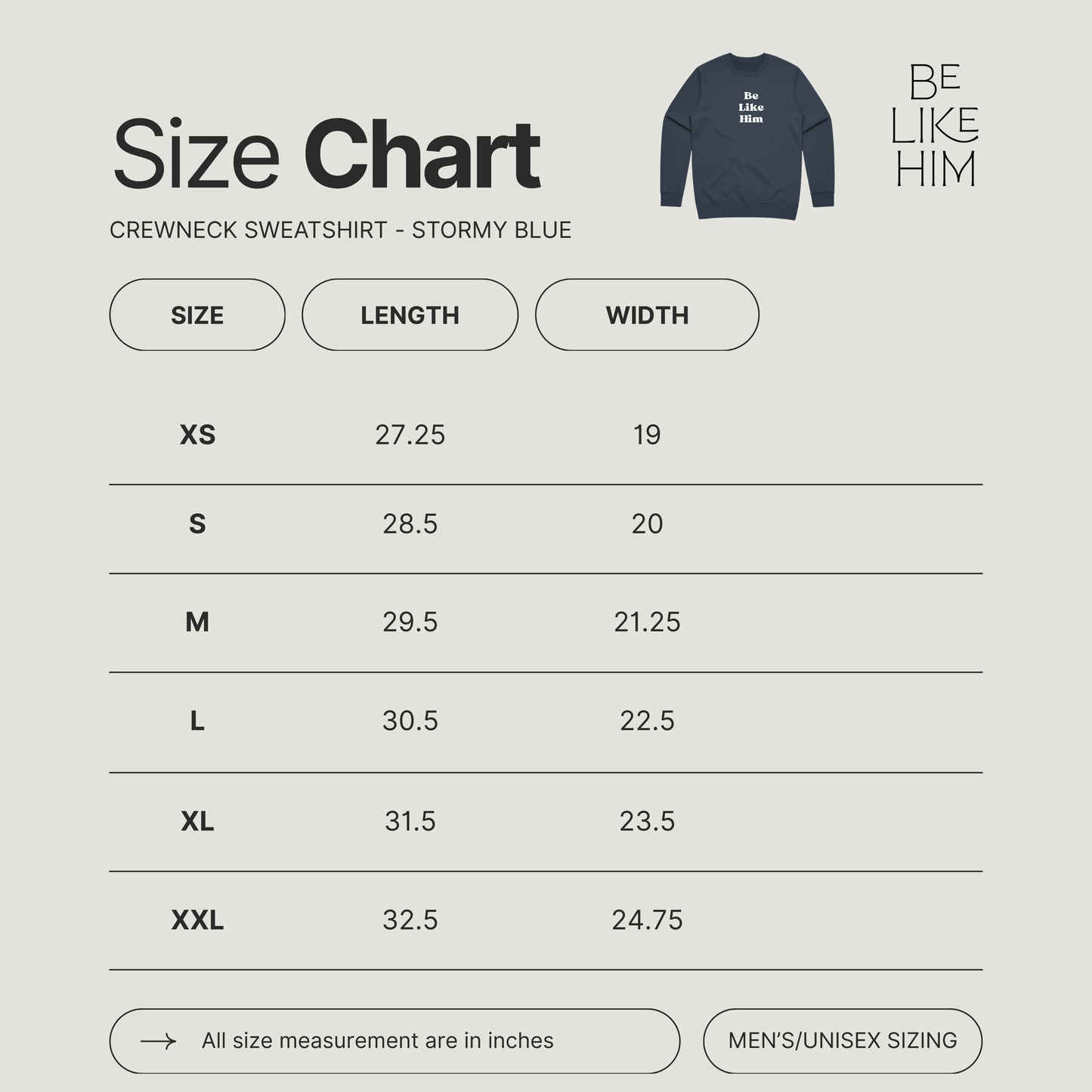 Be Like Him™ Puffy Logo Crewneck Sweatshirt