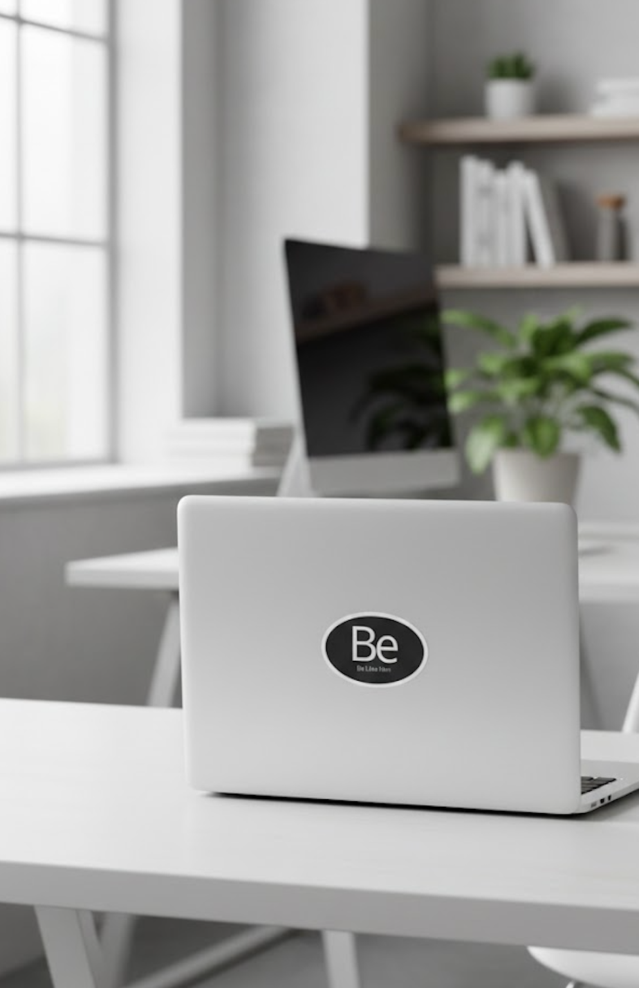 Be Like Him™ Black Oval Sticker