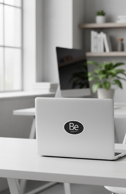 Be Like Him™ Black Oval Sticker