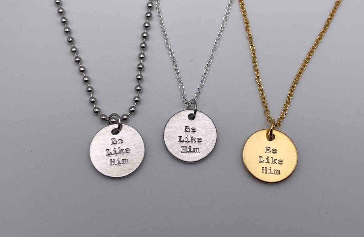 Be Like Him™ Hand-stamped Charm + Necklace